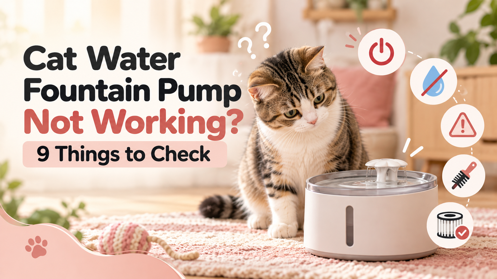 Cat Water Fountain Pump Not Working? 9 Things to Check