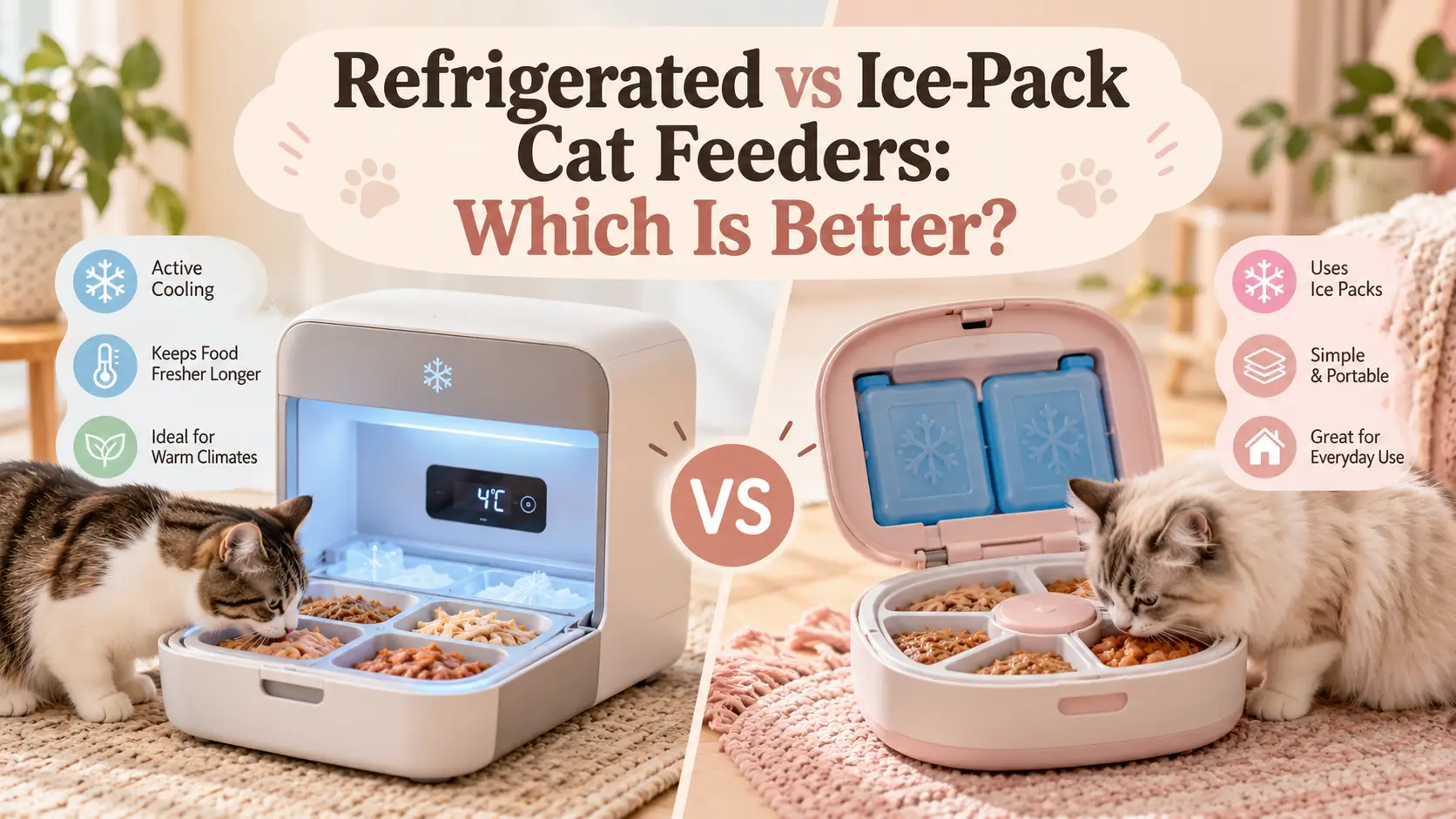 Refrigerated vs Ice-Pack Cat Feeders: Which Is Better?